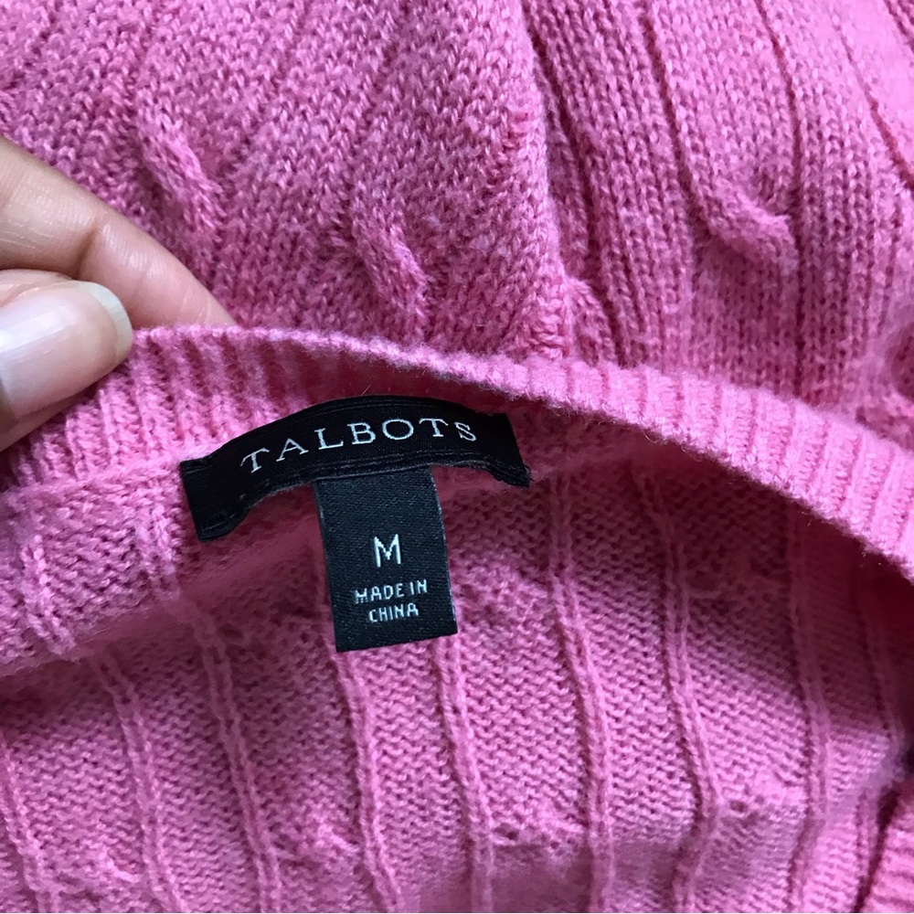 Talbots Pink Cable-knit Sweater - Picture 5 of 6